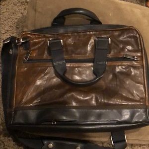Tumor leather laptop bag